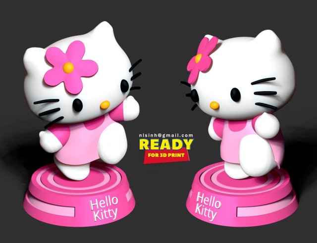 hello kitty 3D Print Model in Animals 3DExport
