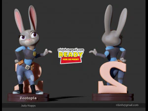 judy hoops fanart 3D Print Model