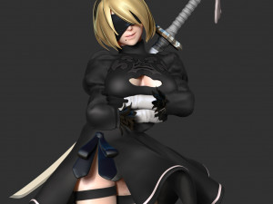 i am nier 2b 3Dプリントモデル