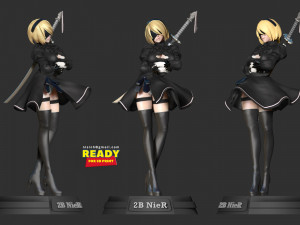 i am nier 2b 3Dプリントモデル