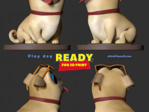 play dog 3D Print Model