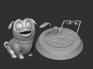 play dog 3D 打印模型