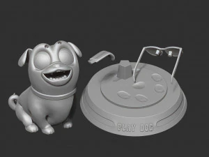 play dog 3D Print Model