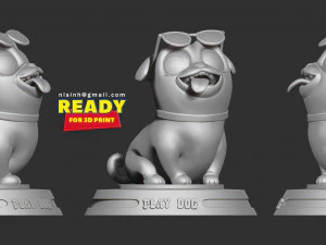 play dog 3D Print Model