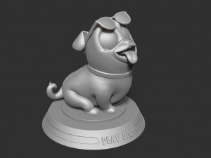 play dog 3D 打印模型