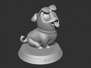 play dog 3D Print Model