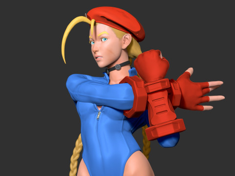 Blue cammy - street fighter Modello di stampa 3D