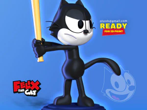 F&eacute;lix, o gato Modelo de Impressão 3D