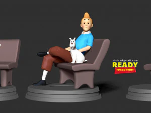 tintin and snowy 3D Print Model
