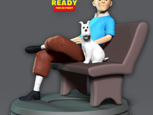 tintin and snowy Modèles 3D en vedette