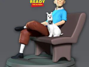 tintin and snowy 3D Print Model
