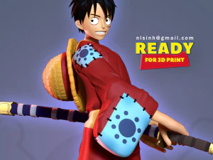 Luffy - guerreiro pirata Modelo de Impressão 3D