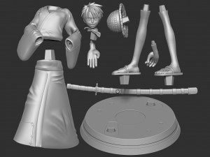 Luffy - pirate warrior Modello di stampa 3D
