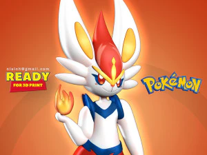 cinderace - покемон фанарт 3D Принт Модель