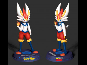 cinderace - pokemon fanart 3D Print Model