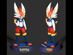 cinderace - pokemon fanart 3D Print Model