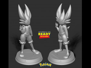 cinderace - pokemon fanart 3D Print Model
