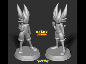 cinderace - pokemon fanart 3D Print Model