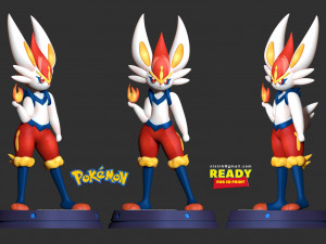 cinderace - pokemon fanart 3D Print Model