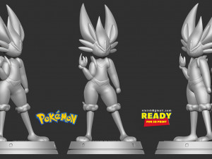 cinderace - pokemon fanart 3D Print Model