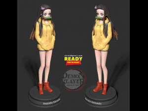 nezuko kamado - demon slayer fanart 3D Print Model