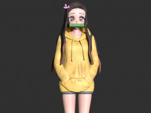 nezuko kamado - demon slayer fanart 3D Print Model