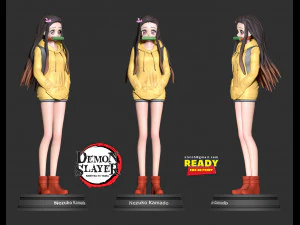 nezuko kamado - demon slayer fanart 3D Print Model