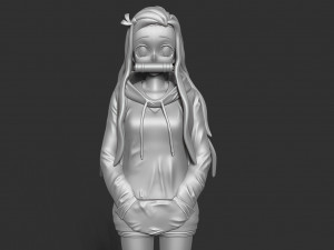 nezuko kamado - demon slayer fanart 3D Print Model