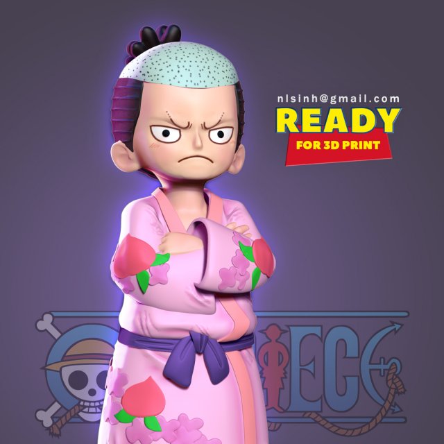 kozuki momonosuke - one piece fanart 3D Baskı Modeli .c4d .max .obj .3ds .fbx .stl .blend 