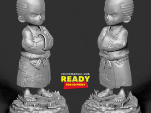 kozuki momonosuke - one piece fanart 3D Baskı Modeli