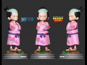 kozuki momonosuke - one piece fanart 3D Baskı Modeli