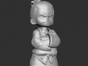kozuki momonosuke - one piece fanart 3D Baskı Modeli