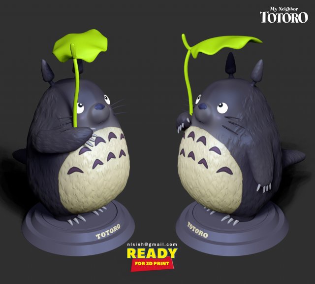 totoro fanart 3D Print Model .c4d .max .obj .3ds .fbx .stl .blend 