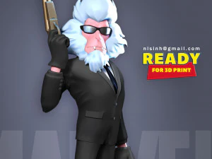 打猴子 3D 打印模型