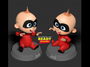 Jack-jack parr - incredibles fanart Modèles 3D en vedette