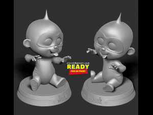 Jack-jack parr - incredibles fanart Modèles 3D en vedette
