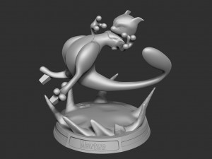 mewtwo - pokemon fanart Modelo de Impressão 3D