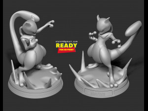 mewtwo - pokemon fanart Modelo de Impressão 3D