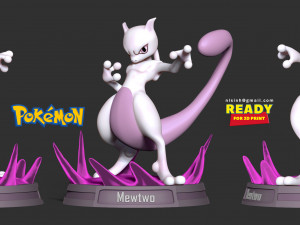 mewtwo - pokemon fanart Modelo de Impressão 3D