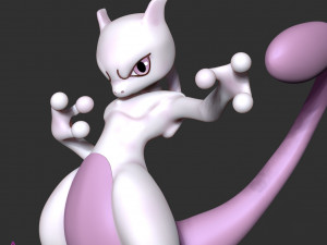 mewtwo - pokemon fanart Modelo de Impressão 3D