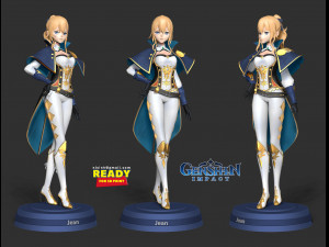 Jean - genshin impact fanart Model do druku 3D
