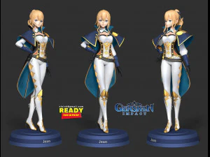 Jean - genshin impact fanart 3D Print Model