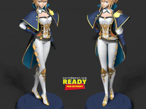 Jean - genshin impact fanart 3D Print Model