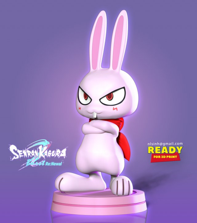 ninto - senran kagura fanart Modello di stampa 3D .c4d .max .obj .3ds .fbx .stl .blend 