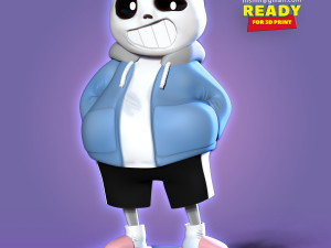 sans - undertale fanart Model Cetak 3D