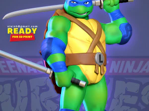 Леонардо - фанарт по черепах и черепахах 3D Принт Модель
