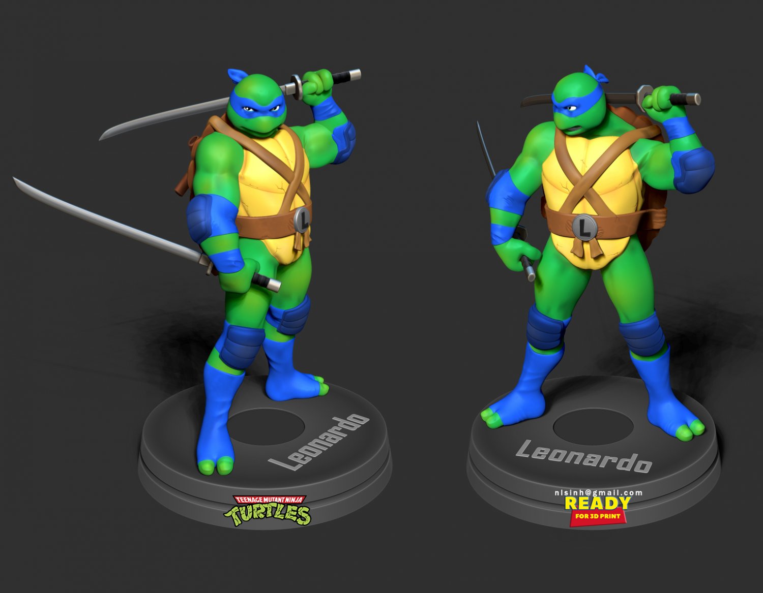 TMNT Teenage Mutant Ninja Turtle Statue - STL File 3D Print