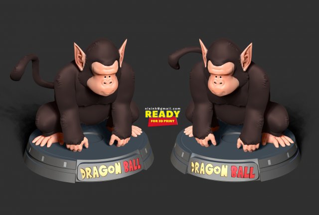 Bubbles - dragon ball fanart 3Dプリントモデル .c4d .max .obj .3ds .fbx .stl .blend 