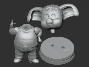 oolong - dragon ball fanart 3D Print Model