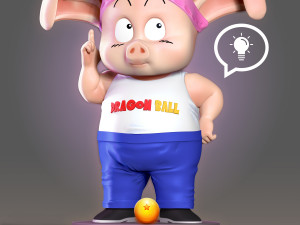 oolong - dragon ball fanart 3D प्रिंट मॉडल